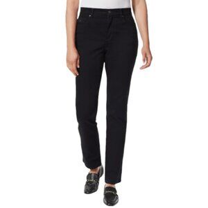 Gloria Vanderbilt Women's Amanda Classic High Rise Tapered Jean Black Tall/Long
